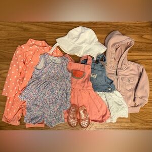 12M Baby Girls Summer & Spring Gap Carters Oshkosh Old Navy EUC